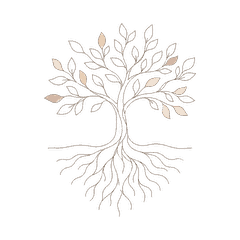Ilustración de un árbol con sus raíces